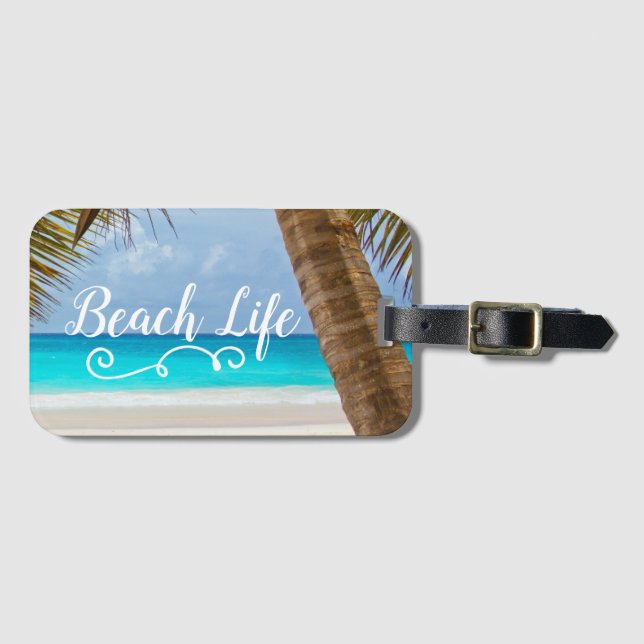 Etiqueta Para Maletas Vida de Playa (Anverso horizontal)