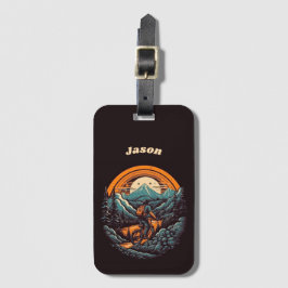 Etiqueta Para Maletas Vida en bicicleta, personalizable retro