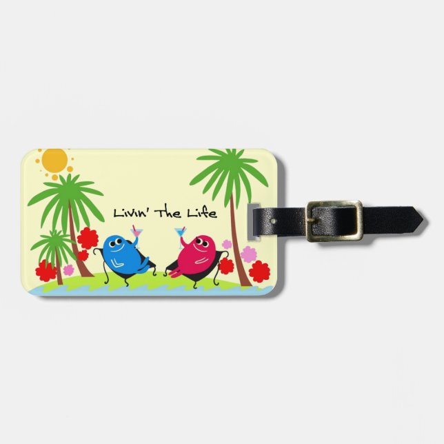 Etiqueta Para Maletas Vida en la playa (Frente Horizontal)