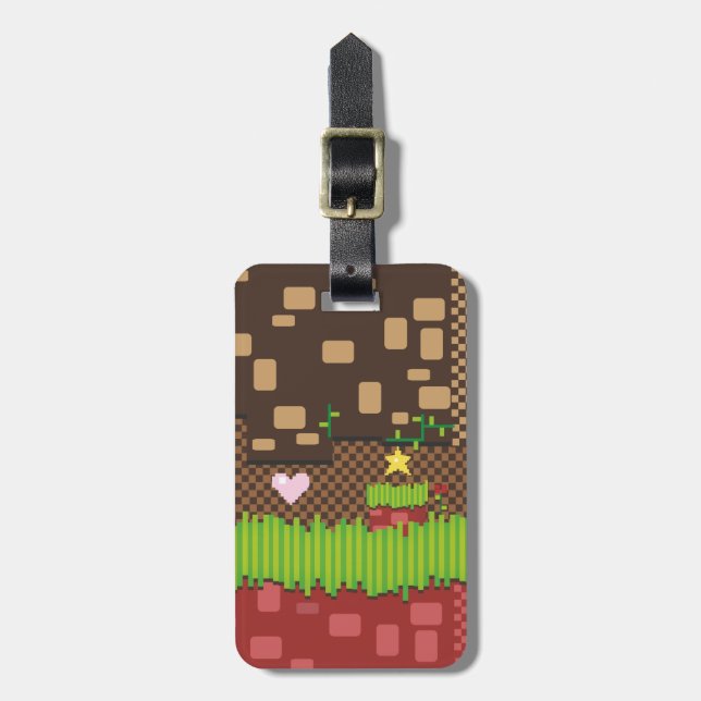 Etiqueta Para Maletas Videojuego retro (Frente Vertical)