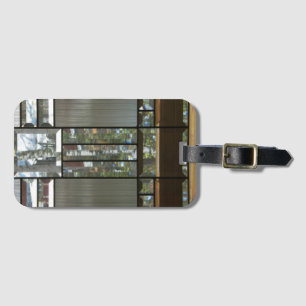 Etiqueta Para Maletas Vidrio biselado negro gris negro moderno