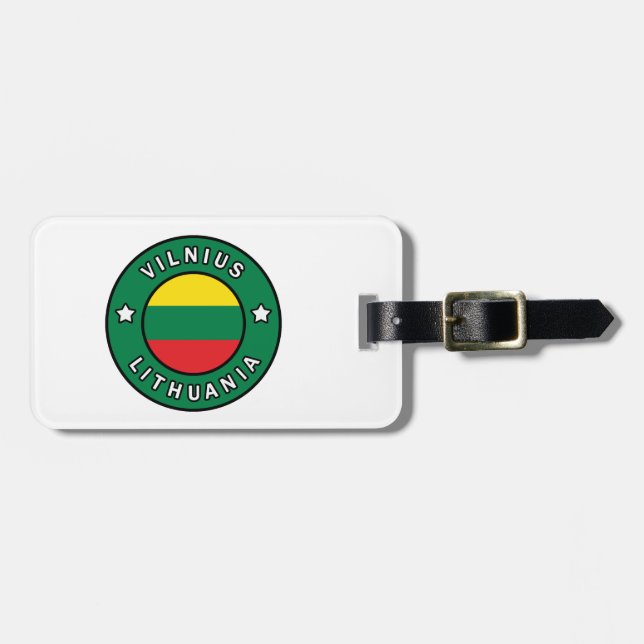 Etiqueta Para Maletas Vilnius Lituania (Frente Horizontal)