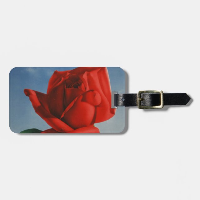 Etiqueta Para Maletas Viñage Montreux Red Rose Suiza Lago Ginebra (Frente Horizontal)