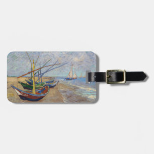 Etiqueta Para Maletas Vincent van Gogh - Barcas de Pesca en la Playa