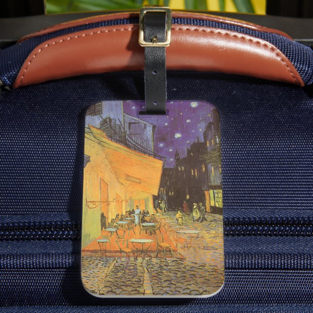 Etiqueta Para Maletas Vincent van Gogh - Cafe Terrace de noche (Anverso In situ 2)