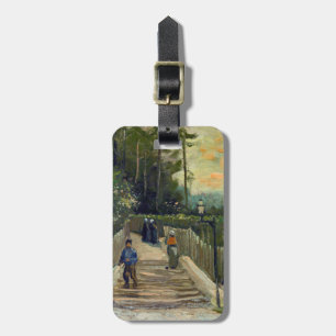 Etiqueta Para Maletas Vincent van Gogh - Camino inclinado en Montmartre