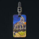 Etiqueta Para Maletas Vincent van Gogh - La Iglesia de Auvers<br><div class="desc">Iglesia de Auvers / l'Eglise à Auvers-sur-oise por Vincent Van Gogh en 1890</div>