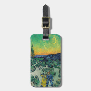 Etiqueta Para Maletas Vincent van Gogh - Paisaje iluminado por luna con 