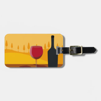 Etiqueta Para Maletas Vino rojo Toscana