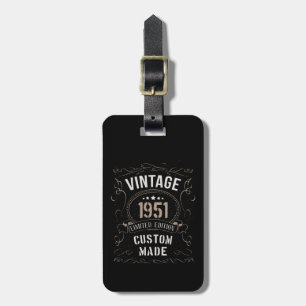 Etiqueta Para Maletas Vintage 1951 Limited Edition Personalizado hecho