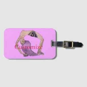 Etiqueta Para Maletas Vintage Backbend Yoga Pose Thunder_Cove