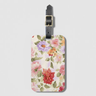 Etiqueta Para Maletas vintage bonito coloreado floral