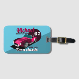 Etiqueta Para Maletas Vintage clásico antiguo coche legendario nombre de