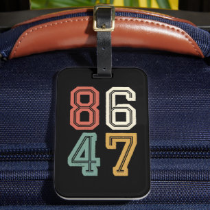 Etiqueta Para Maletas Vintage Classic 86 47 Anti Trump 2024 Impeach