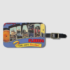 Etiqueta Para Maletas Vintage Colorful Orlando Florida