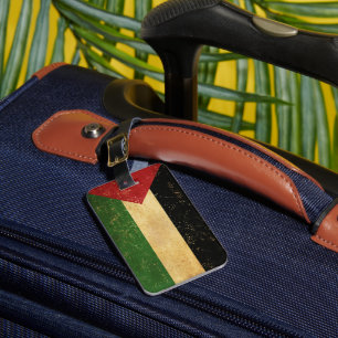Etiqueta Para Maletas Vintage de la bandera palestina