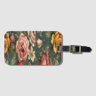 Etiqueta Para Maletas Vintage floral