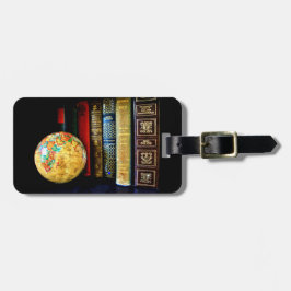 Etiqueta Para Maletas Vintage Globe and Books