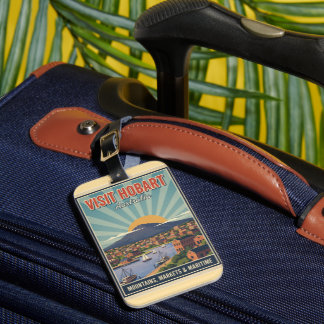 Etiqueta Para Maletas Vintage Hobart Tasmania - Mountains & Maritime