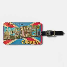 Etiqueta Para Maletas Vintage Montreal Canada Luggage Tag