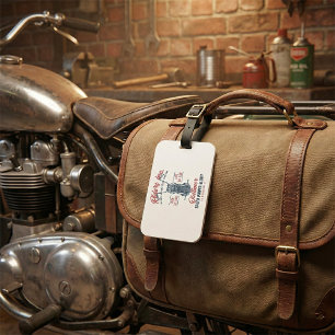 Etiqueta Para Maletas Vintage Motorcycle Riders Inc