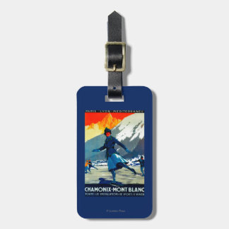 Etiqueta Para Maletas Vintage PosterEurope de Chamonix-Mont Blanc
