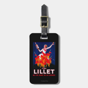 Etiqueta Para Maletas Vintage PosterEurope de Lillet de las kinas