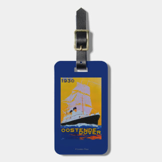 Etiqueta Para Maletas Vintage PosterEurope de Oostende Dover