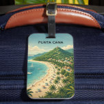 Etiqueta Para Maletas Vintage Punta Cana Dominican Republic Tropical<br><div class="desc">Escape to the tropics with this stunning vintage-style travel luggage tag of Punta Cana, Dominican Republic. Designed with the nostalgic charm of mid-century tourism art, this piece captures the breathtaking tropical beauty of the Caribbean’s most beloved coastline. The illustration features the world-renowned Playa Bavaro, showcasing its crystal-clear turquoise waters, swaying...</div>