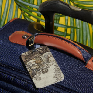 Etiqueta Para Maletas Vintage Rackham Mad Tea Fiesta Alice en el país de