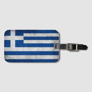 Etiqueta Para Maletas Vintage retro Flag of Greece