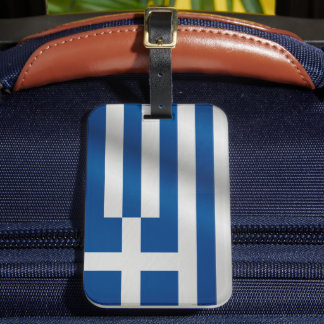 Etiqueta Para Maletas Vintage retro Flag of Greece