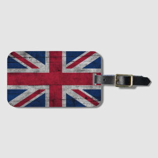 Etiqueta Para Maletas Vintage rustic Patriotic U.K. flag