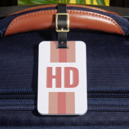Etiqueta Para Maletas vintage striped Shadow Monogram Family Tour