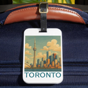 Etiqueta Para Maletas Vintage Toronto Canada - Línea aérea de la torre C