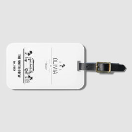 Etiqueta Para Maletas Vintage Van Life Surfer Crew