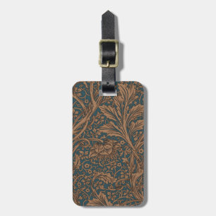 Etiqueta Para Maletas Vintage William Morris Arcadia sin costuras