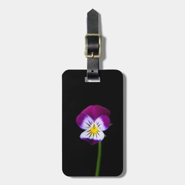 Etiqueta Para Maletas Violet Flower cd ltcnm (Frente Vertical)