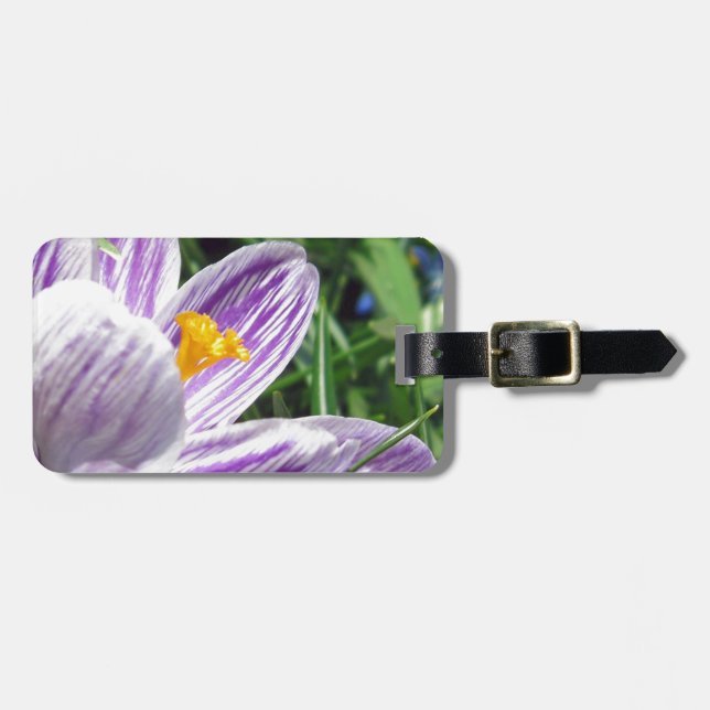 Etiqueta Para Maletas Violet Spring Crocus (Frente Horizontal)