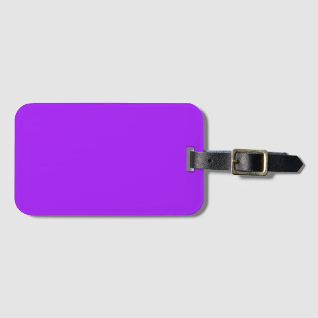 Etiqueta Para Maletas Violeta brillante (Anverso horizontal)