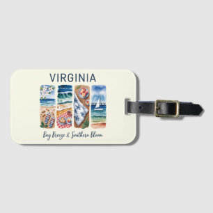 Etiqueta Para Maletas Virginia Bay Breeze y Southern Bloom