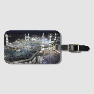 Etiqueta Para Maletas Vista aérea de los peregrinos del Hajj en la Kaaba