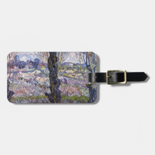 Etiqueta Para Maletas Vista de Arlés jardín florecido de Van Gogh