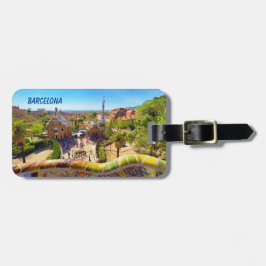 Etiqueta Para Maletas Vista de ciudad de Barcelona