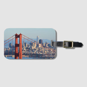 Etiqueta Para Maletas Vista de San Francisco a través del puente Golden 