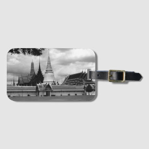 Etiqueta Para Maletas Vista del Palacio Real de la Capilla de Bangkok en