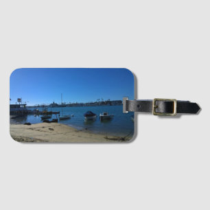 Etiqueta Para Maletas Vista desde la isla de Balboa, Newport Beach, Cali