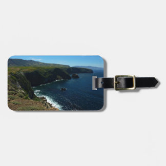 Etiqueta Para Maletas Vista desde la isla de Santa Cruz en las Islas del