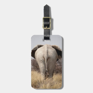 Etiqueta Para Maletas Vista trasera de elefante