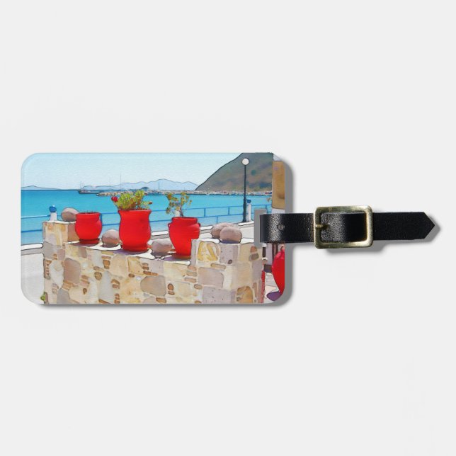 Etiqueta Para Maletas Vistas al mar (Frente Horizontal)